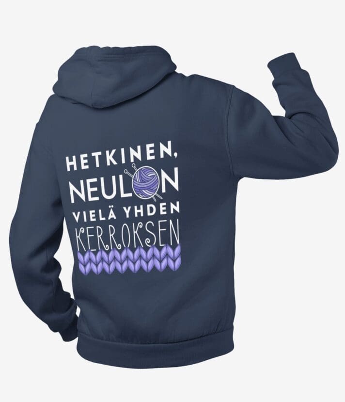 Hetkinen Neulon II Vetoketjuhuppari - Sininen, S