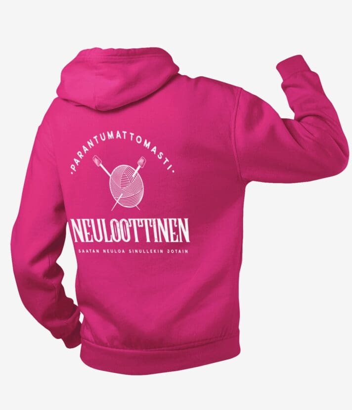Neuloottinen Vetoketjuhuppari - Pinkki, S