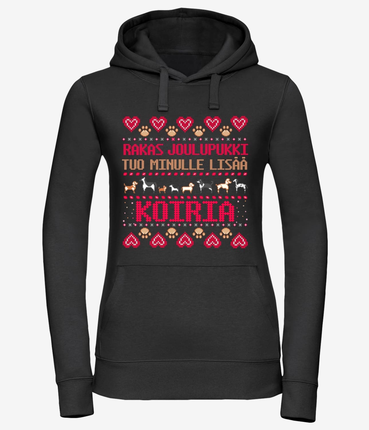 Joulupukki Tuo Koiria Naisten Huppari