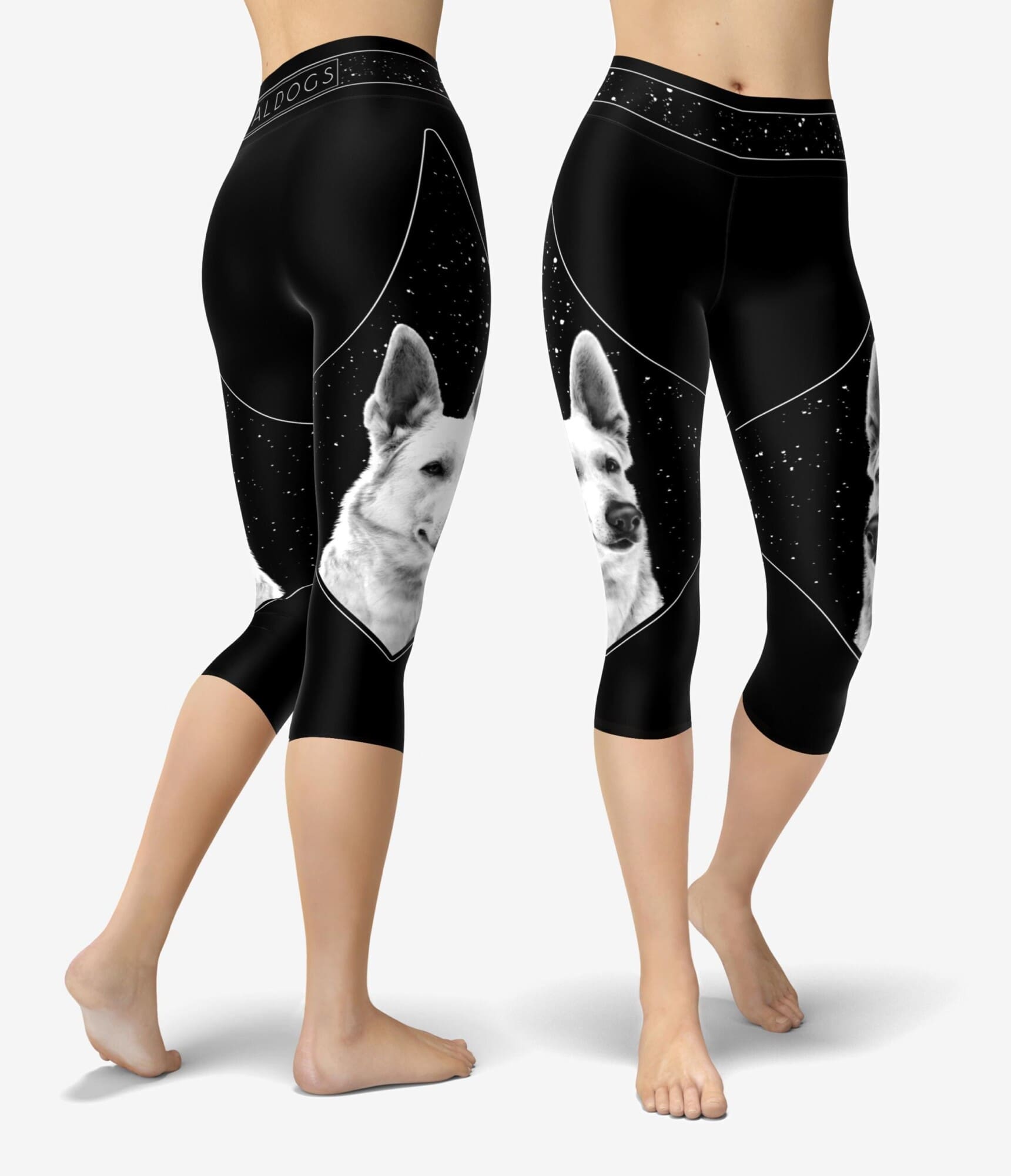 White Swiss Starblock Capri Urheilutrikoot
