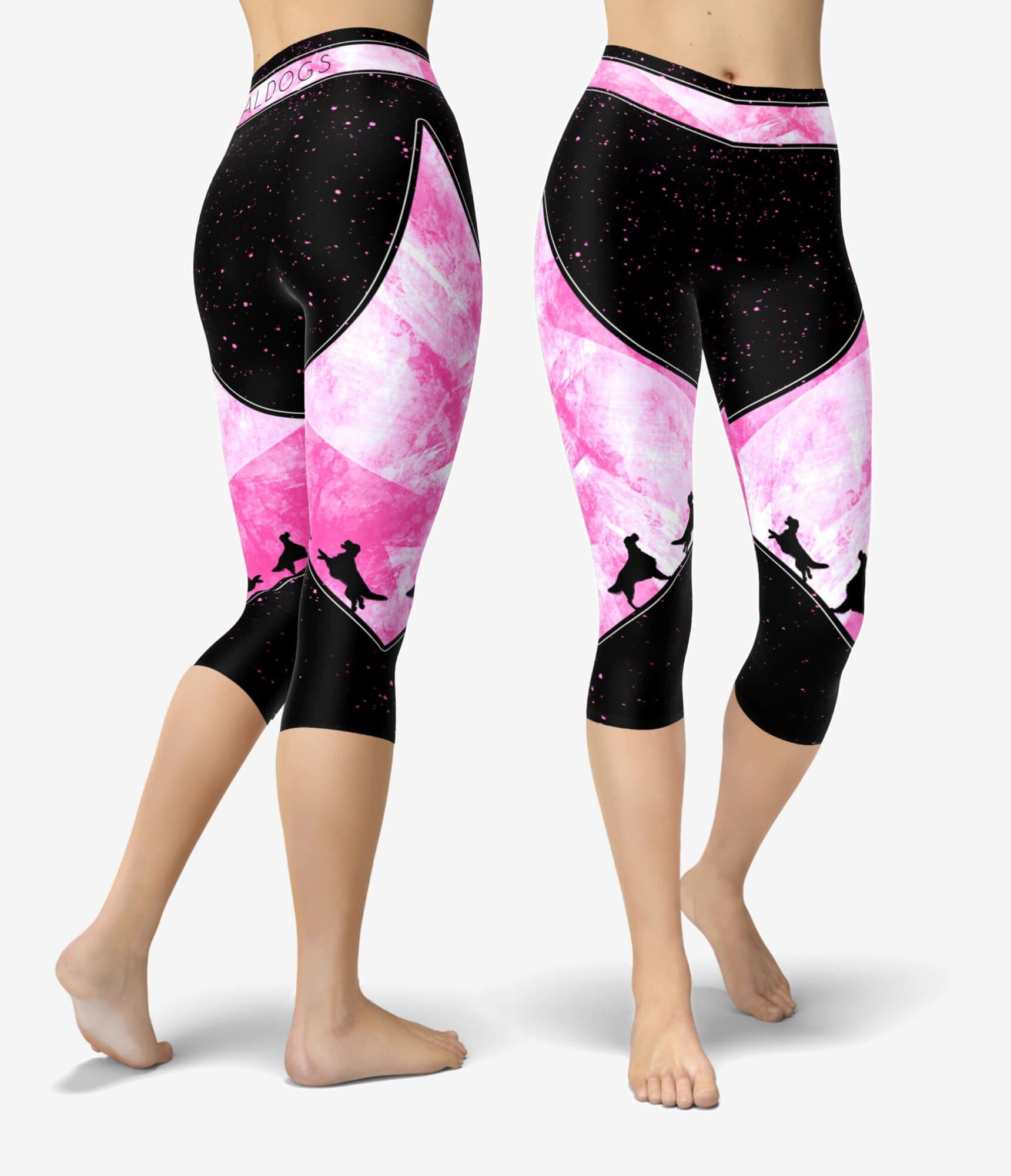 Gordon Setter Pink Stars Capri