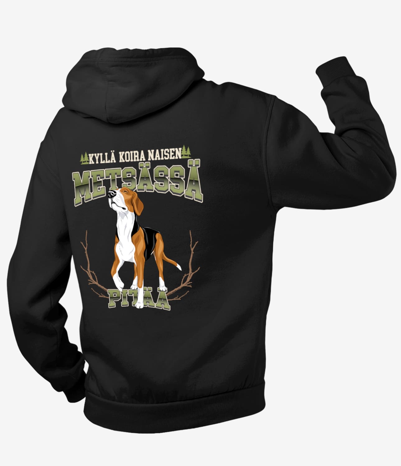 Suomenajokoira Naisen Vetoketjuhuppari