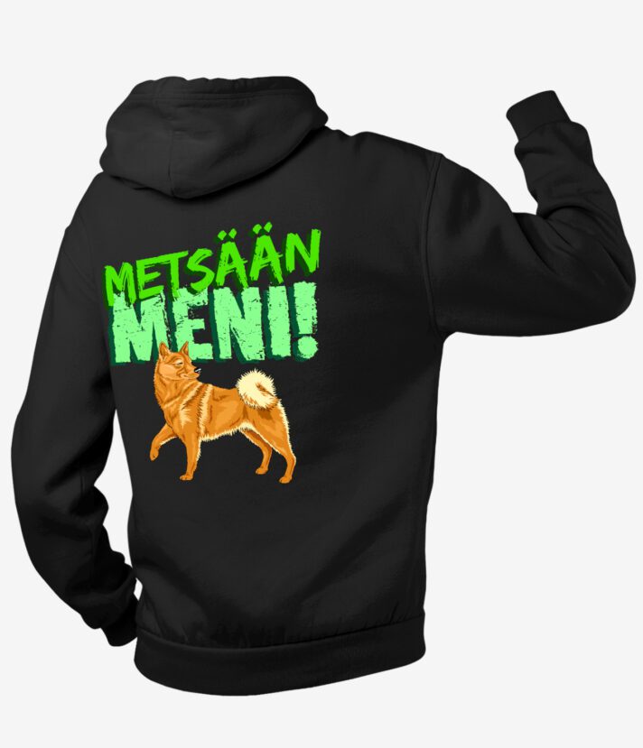 Suomenpystykorva Metsään Meni Vetoketjuhuppari