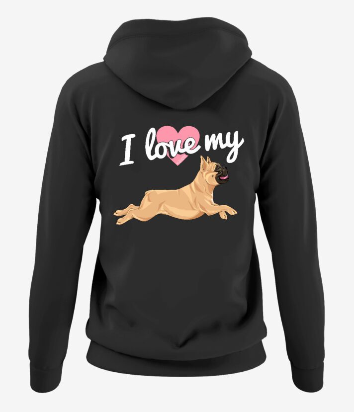 Love My Frenchie Naisten Vetoketjuhuppari
