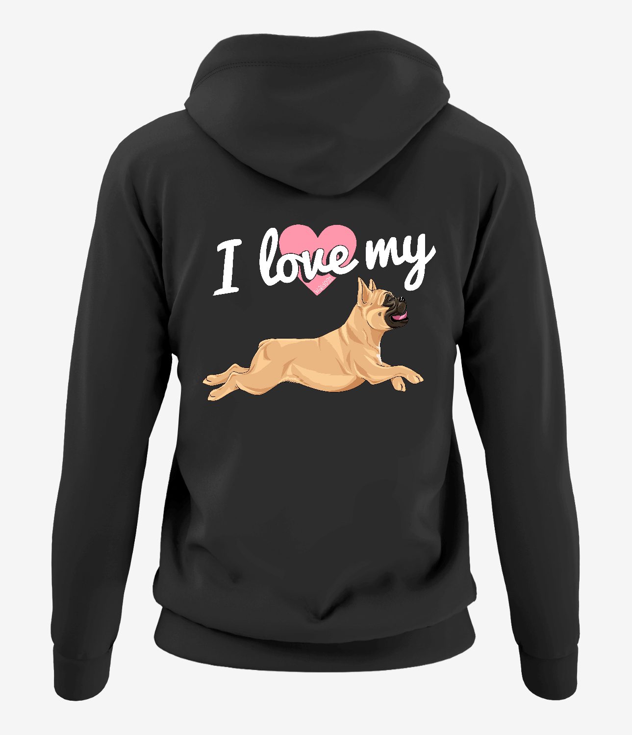 Love My Frenchie Naisten Vetoketjuhuppari