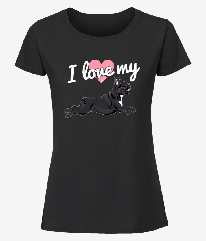 Love My Frenchie V Naisten T-Paita