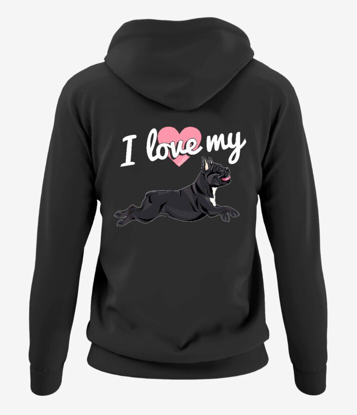 Love My Frenchie V Naisten Vetoketjuhuppari