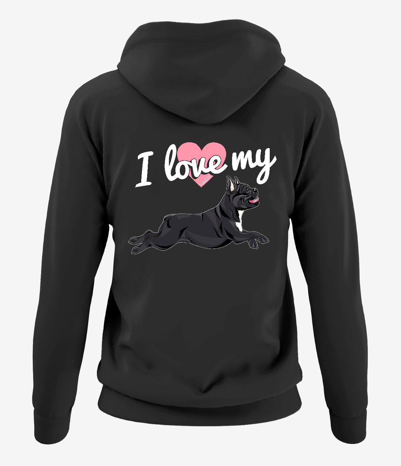 Love My Frenchie V Naisten Vetoketjuhuppari