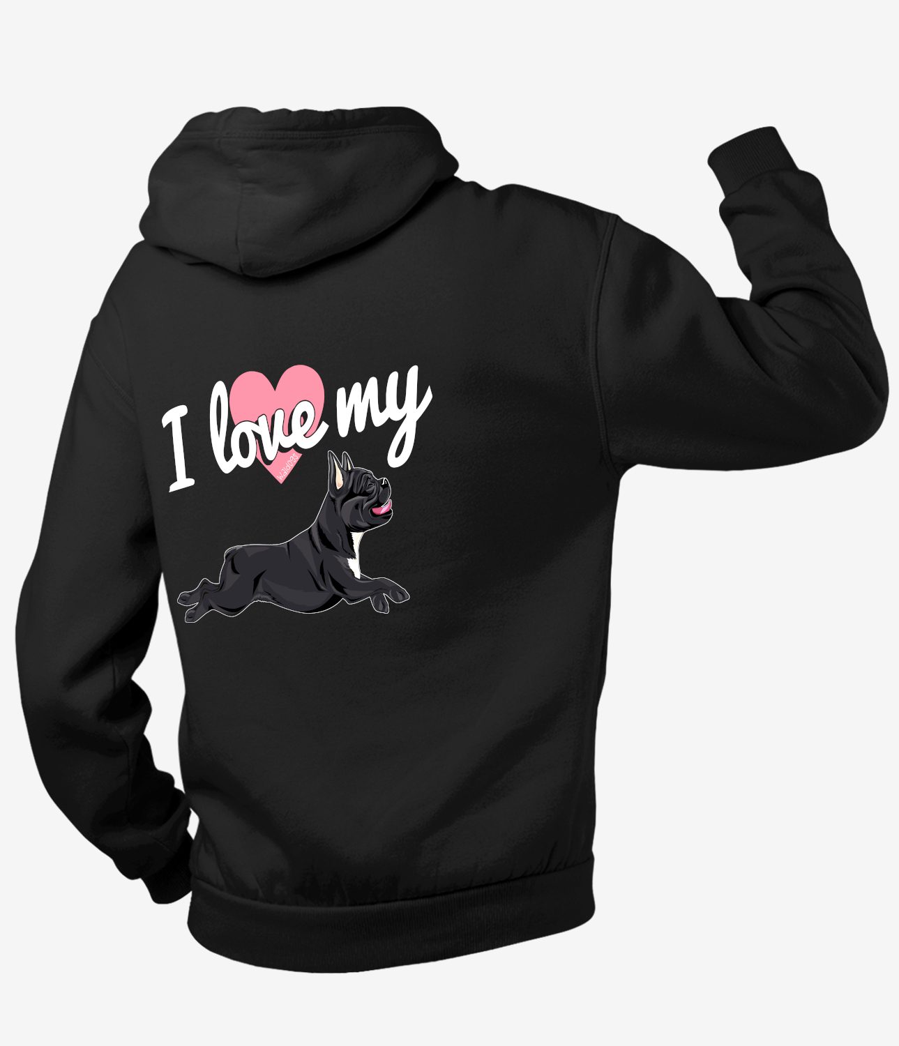 Love My Frenchie V Vetoketjuhuppari