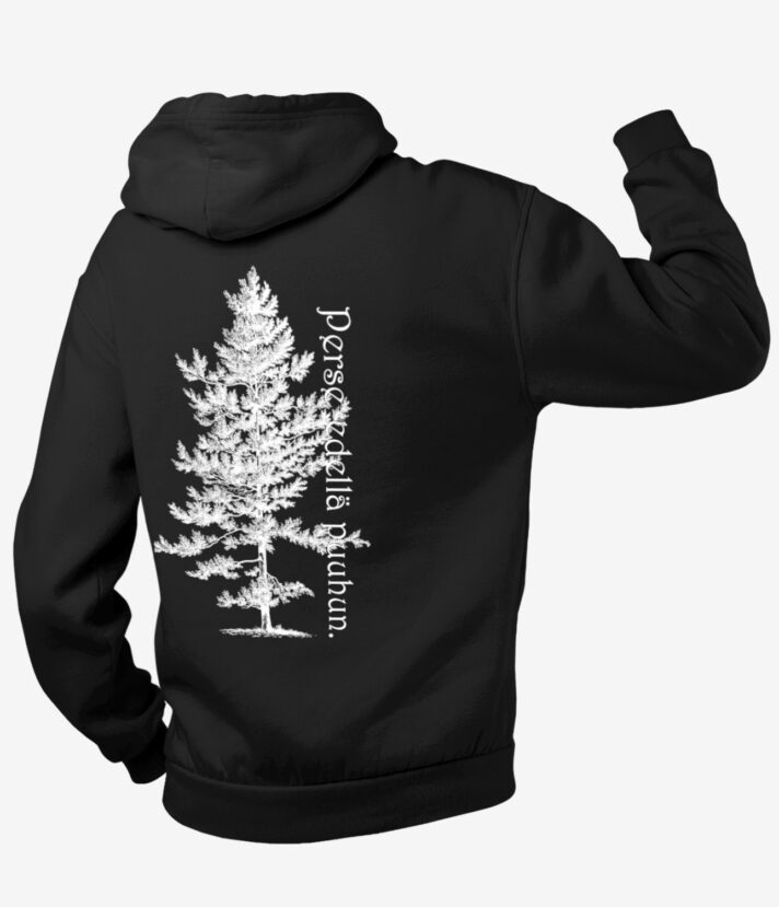 Perse Edellä Puuhun Vetoketjuhuppari