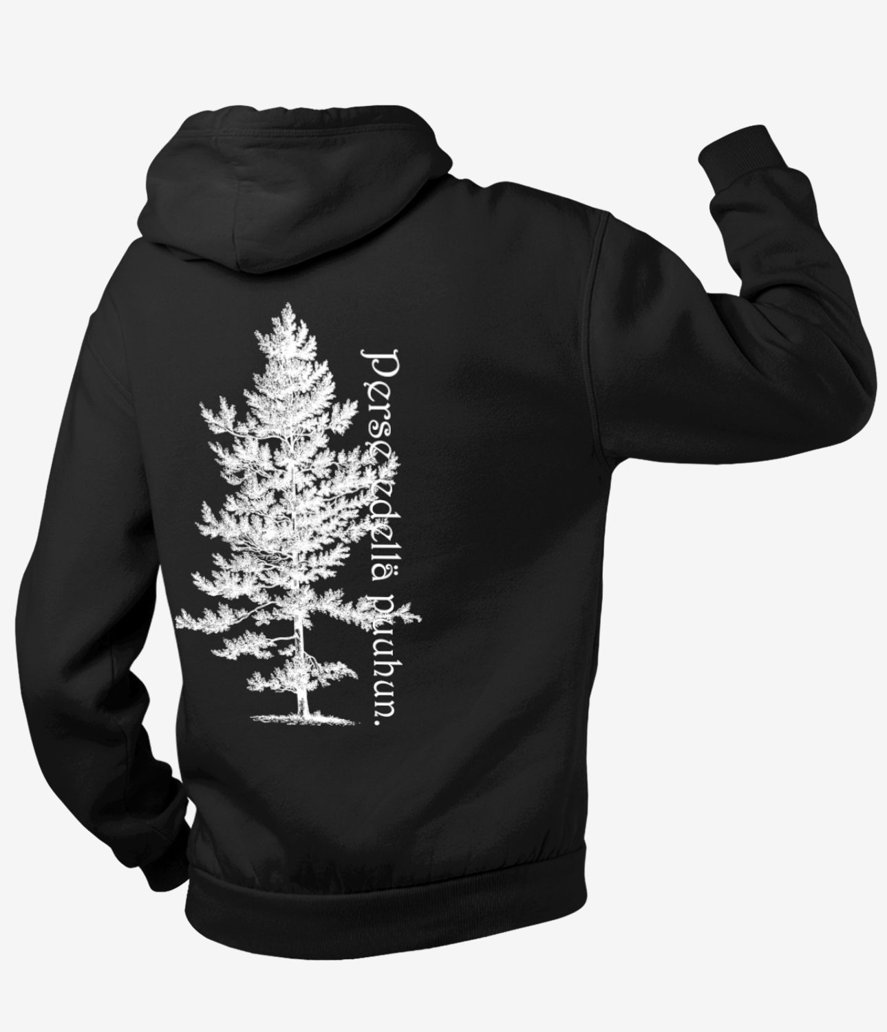 Perse Edellä Puuhun Vetoketjuhuppari