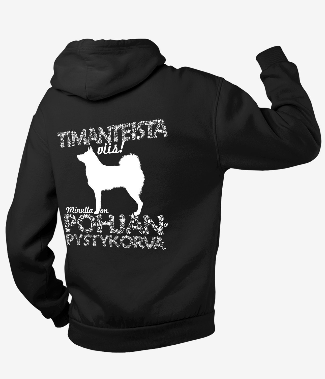 Pohjanpystykorva Timantti Vetoketjuhuppari